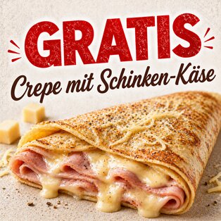 Crepe mit Schinken-Käse
